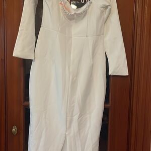 Elegant White Midi Dress